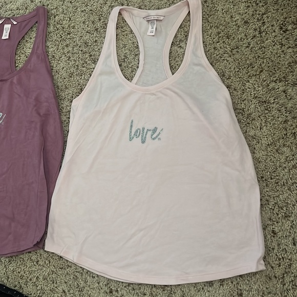 NEW Condition 3-piece matching Victoria’s Secret “Love”/hearts graphic set - Picture 2 of 8